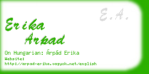 erika arpad business card